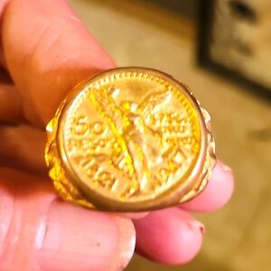 Mexican Centenario 18K Ring 1821-1947